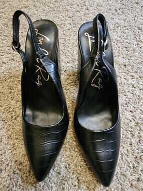 London Rag Sling Back Block Heel Nwt